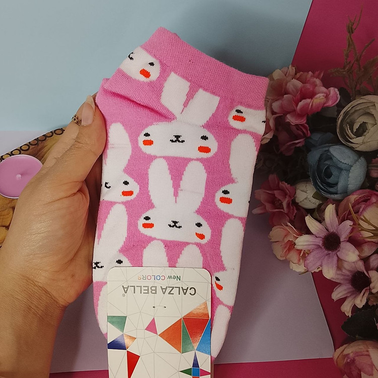 جوراب فانتزی مچی زنانه calla Bella مدل خرگوشی مچی و نخی و راحتی و اسپورت روزانه