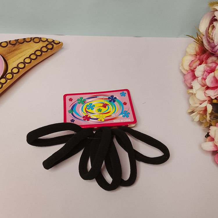 کش موی حوله ای ۶ عددی مشکی باکیفیت برای مصارف روزانه و دستبند مچی عشق