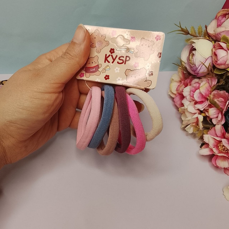 کش موی حوله ای ۶ عددی پاستلی باکیفیت برای مصارف روزانه و استایل مختلف مو