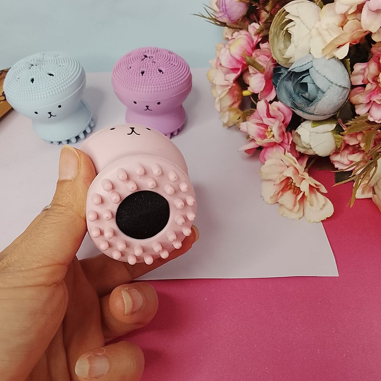 فیس براش اختاپوس سیلیکونی miss mistery برای شستشوی صورت و روتین پوستی