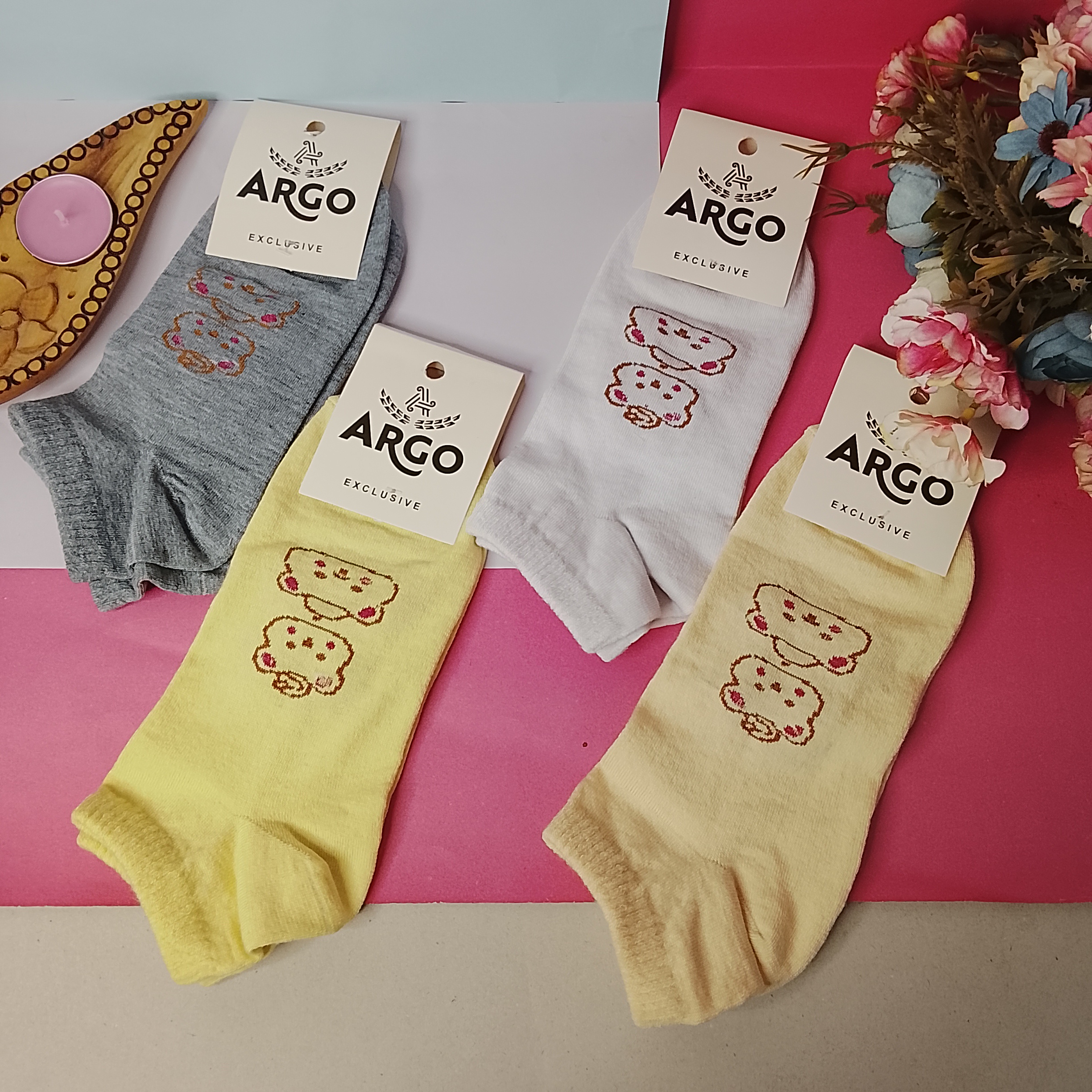 جوراب مچی خرسی دخترانه و زنانه Argo مناسب برای استفاده روزانه و ورزش و کار