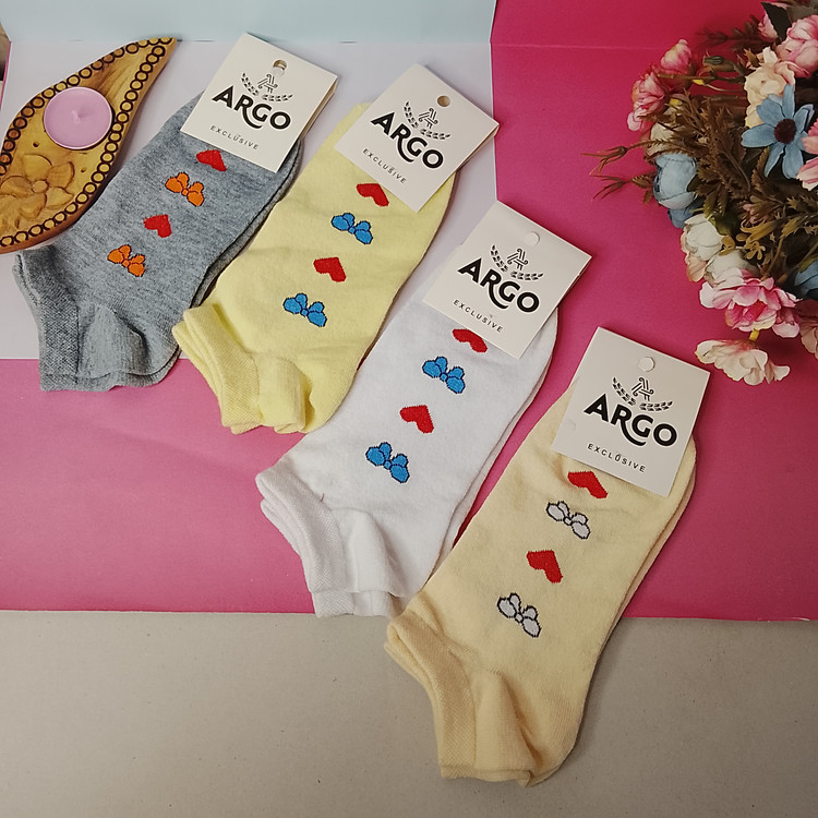 جوراب مچی قلبی زنانه و دخترانه Argo با کیفیت مناسب برای استفاده روزانه و ورزش و کار